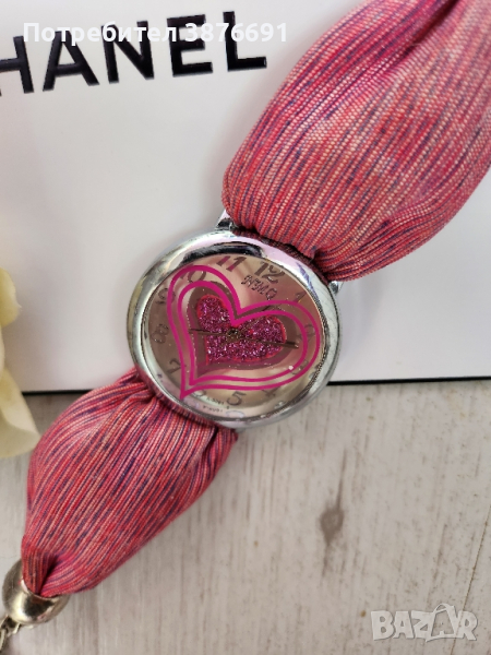 Дамски часовник Chanel  лукс розов сърце , снимка 1