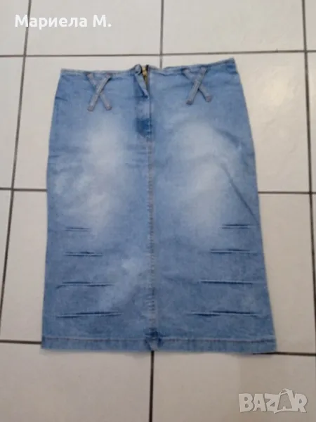 Дънкова пола, 7/8, XS, снимка 1