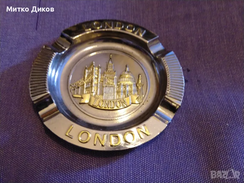 Пепелник Лондон марков нов метален фи 8см, снимка 1