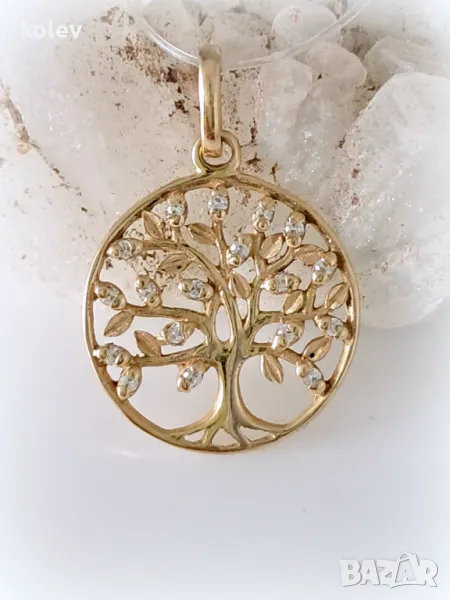 Златен медальон Дървото на живота, уникално красив 1.82 грама, снимка 1