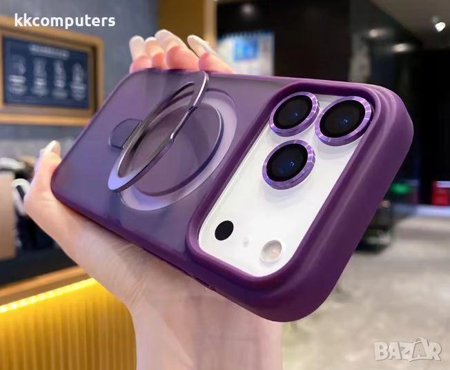Калъф силикон МagStand Cover + Camera lens / Лилав / за iPhone 17 Pro Max 6.9 Баркод : 3132532, снимка 1