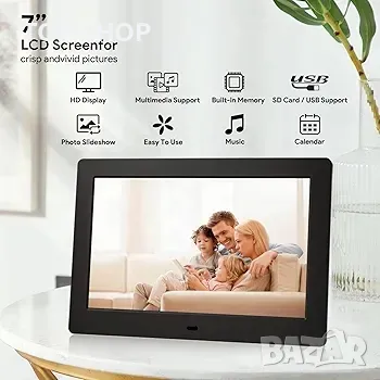 7-инчова цифрова фоторамка, с USB или SD за възпроизвеждане на снимки, снимка 1
