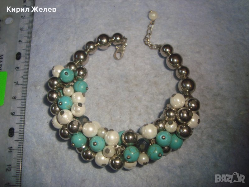 ПОСРЕБРЕНА РЕТРО ПЕРЛЕН ТИП СТИЛНА ЕФЕКТНА ГРИВНА 30134, снимка 1