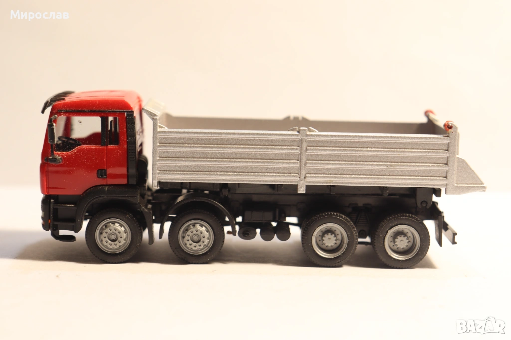 HERPA H0 1/87 MAN ГОНДОЛА САМОСВАЛ КАМИОН МОДЕЛ, снимка 1