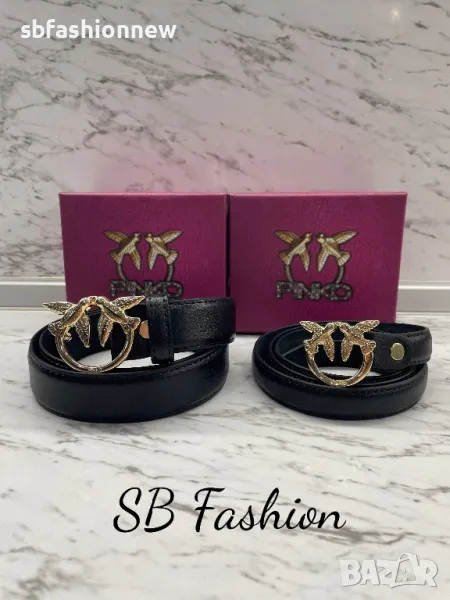 Pinko златна катарама естествена кожа в кутия, снимка 1