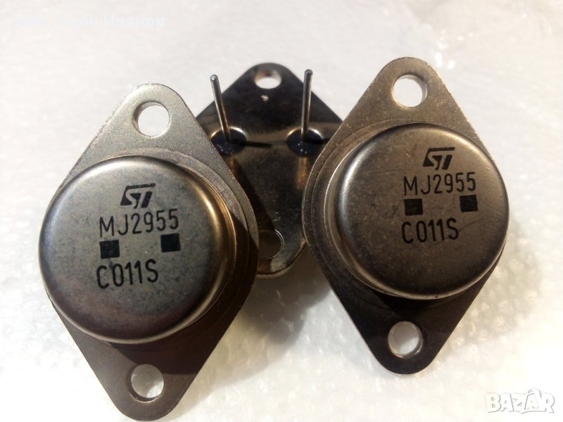 MJ2955 pnp 15A, 100V, 150W, TO-3 биполярни транзистори, снимка 1
