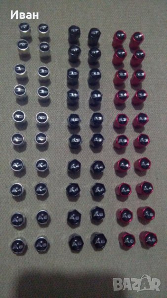 Качественни капачки за вентили винтили с емблеми Ауди Audi TT A3 A4 A6 Q3 Q7 Ferrari Lamborgini, снимка 1