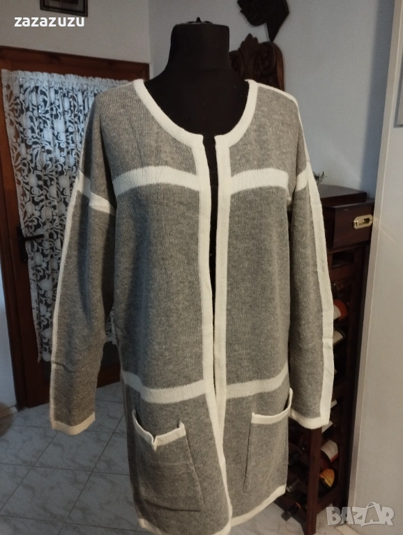 ВЪЛНА И ИНГОРА Дамска дълга жилетка, снимка 1