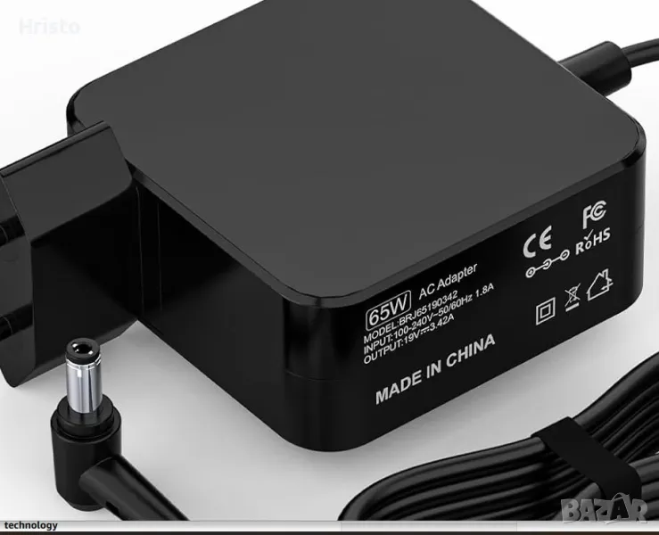 Зарядно за лаптоп ASUS 19V 3.42A 65W 5.5*2.5 букса, снимка 1