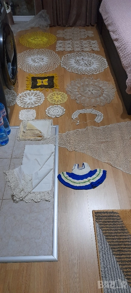 Ръчно плетени на една кука покривки, дантела, снимка 1