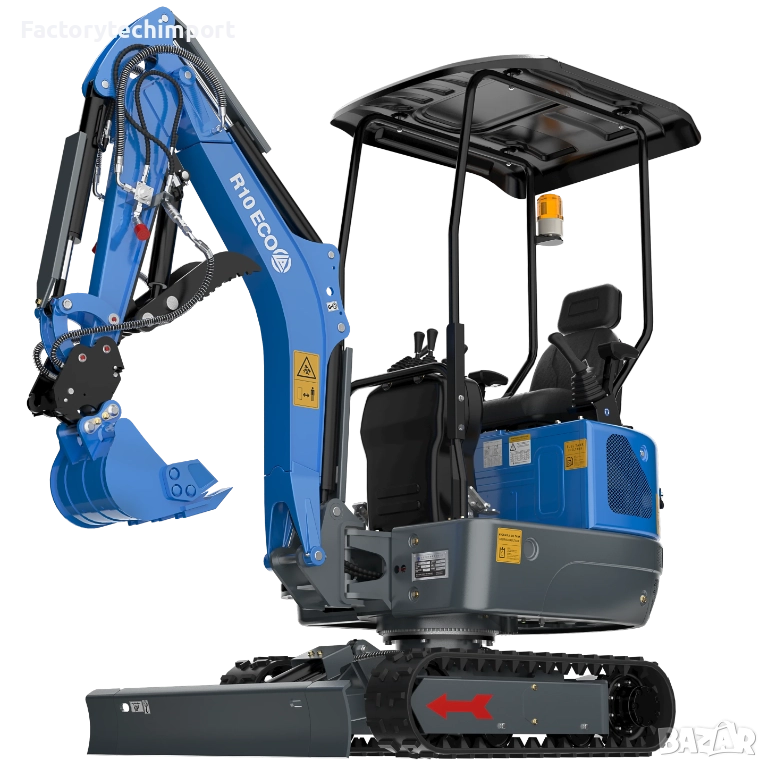 Мини багер RIPPA R10 ECO – 978 кг (дизел - 1 цилиндър) 7.5kW– 1.83 м копаене, снимка 1