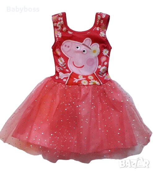 Детска рокля с тюл с Прасенцето Пепа, снимка 1
