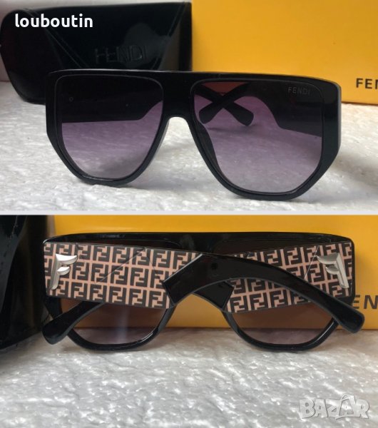 Fendi 2022 дамски слънчеви очила маска с лого, снимка 1