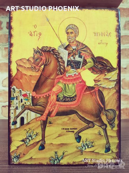 Икона на Свети Мина icona Sveti Mina, снимка 1