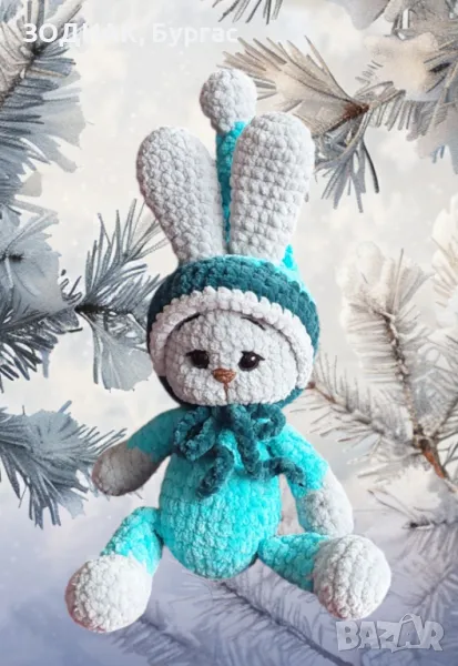 Зайче с Шапка - Кукла Амигуруми от Галина Ангелова, снимка 1