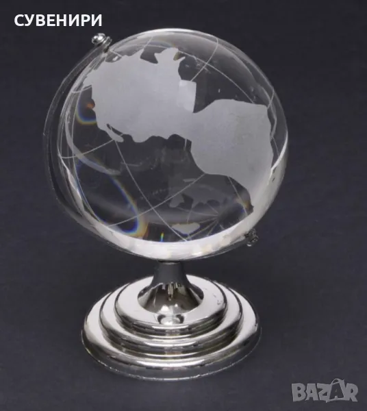 Стъклен глобус 11 см, снимка 1