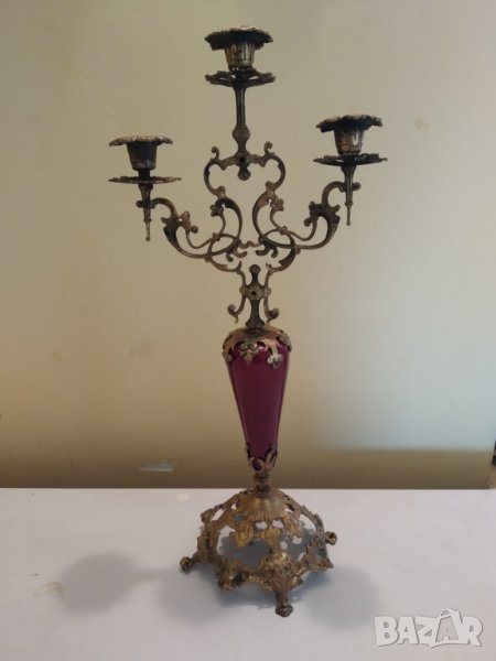 стар бароков свещник, снимка 1