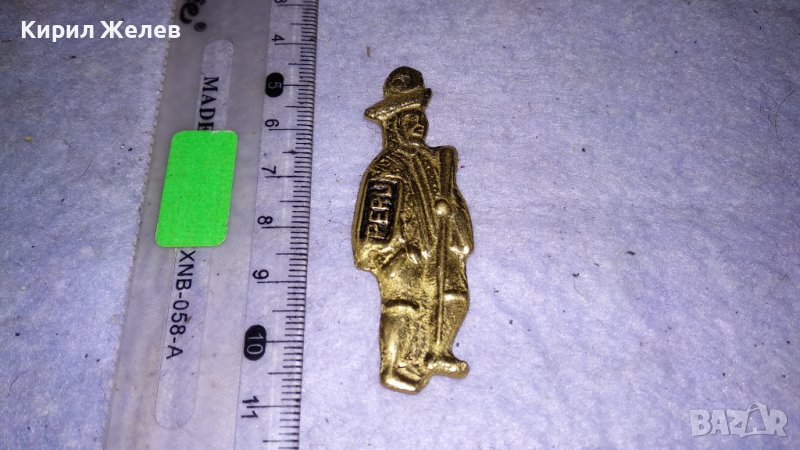 ПОЗЛАТЕНА МЕТАЛНА ФИГУРКА АРТ ВИСУЛКА ТРАДИЦИОНЕН СУВЕНИР от ПЕРУ 34574, снимка 1