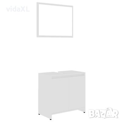 vidaXL Комплект мебели за баня, бял, ПДЧ(SKU:802651, снимка 1