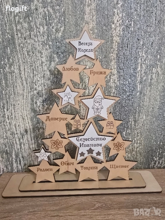 Персонализирана коледна елха, снимка 1