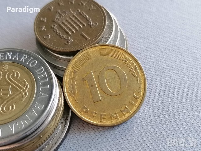 Монета - Германия - 10 пфенига | 1996г.; серия F