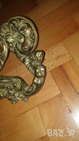 Масивна, бронзова хлопка за врата, снимка 9 - Антикварни и старинни предмети - 42390949