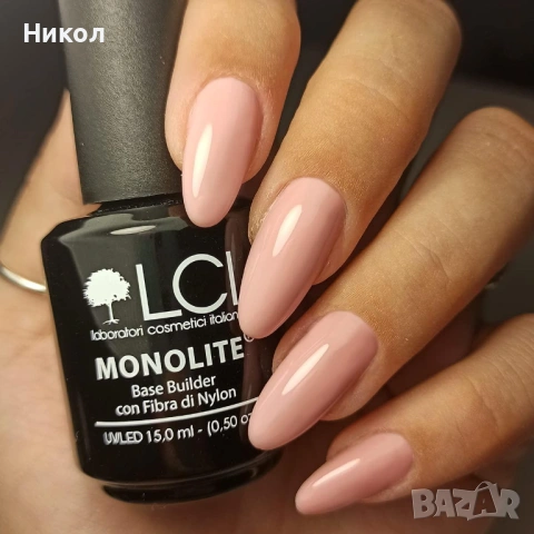 LCI Cosmetics Monolite Base Builder Gel изграждащ гел лак, 15 мл, розов, снимка 2 - Продукти за маникюр - 53139724