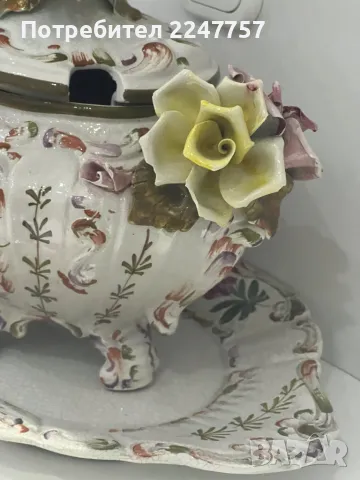 Супник Bassano с поднос, снимка 7 - Антикварни и старинни предмети - 48763533