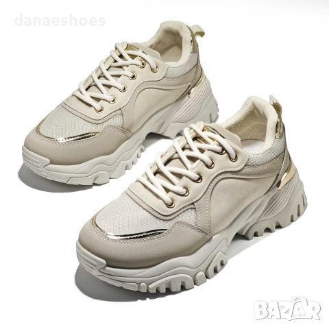 Сникърси с груба подметка в бежово , снимка 5 - Маратонки - 53118953