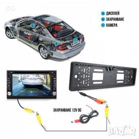 Поставка за номер с камера за задно виждане - 2354, снимка 5 - Аксесоари и консумативи - 39698568