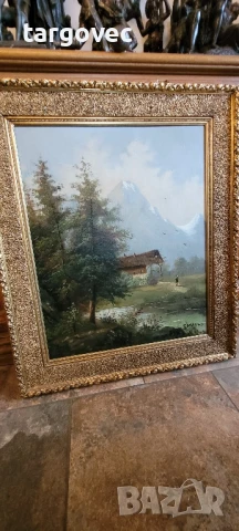 изключително красива картина планински пейзаж внос от западна Европа