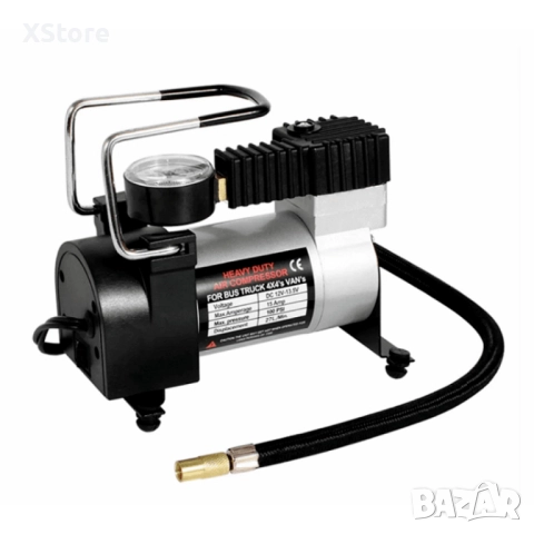 Компресор за въздух с метален корпус и 150 вата мощност, 1 цол/ 2 цола