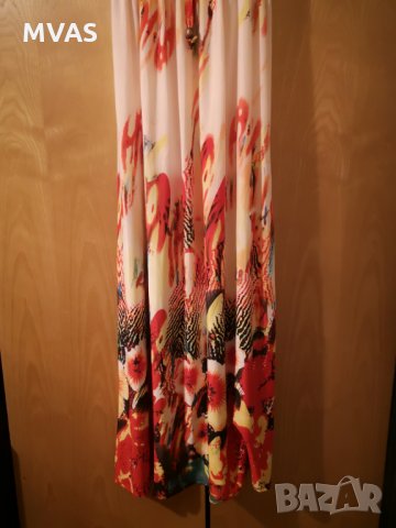 Нова дълга лятна рокля с етикет M, снимка 3 - Рокли - 29565496