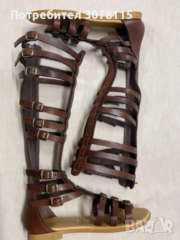 Кожени римски сандали от естествена кожа , снимка 2 - Сандали - 54090897