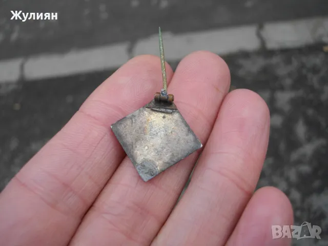 СТАРА СРЕБЪРЕНА БРОШКА АНГЕЛЧЕ ЕМАЙЛ , снимка 7 - Антикварни и старинни предмети - 48249601
