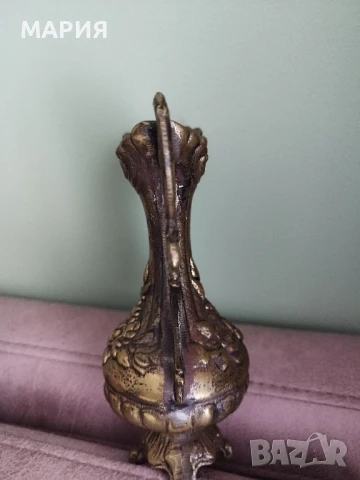 Страхотна месингова италианска ваза - кана, снимка 3 - Антикварни и старинни предмети - 50927222