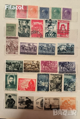 Царство България Лот 28 броя пощенски марки