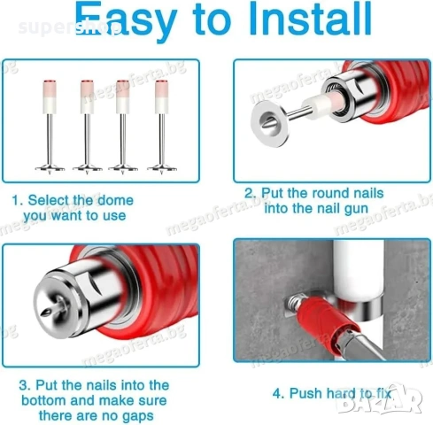 Професионални Стоманени Пирони за Пистолет за Нитове 100бр., снимка 6 - Други инструменти - 53891672
