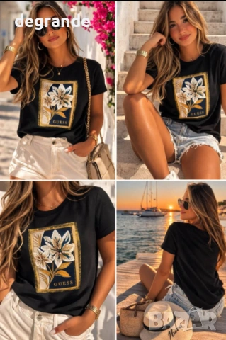  🎀Видео на Модела Дамска Тениска Guess, снимка 2 - Тениски - 54097912