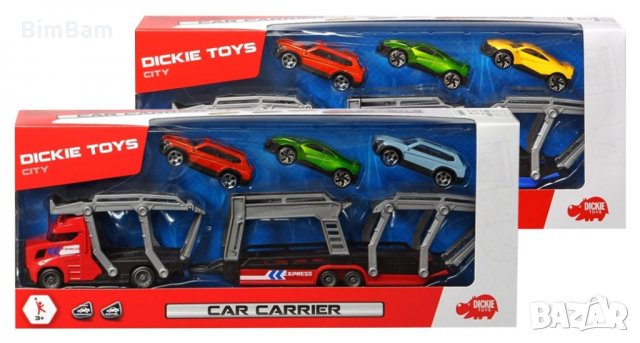 Автовоз с 3 броя колички Dickie Toys / Дики Тойс, снимка 4 - Влакчета, самолети, хеликоптери - 35077826