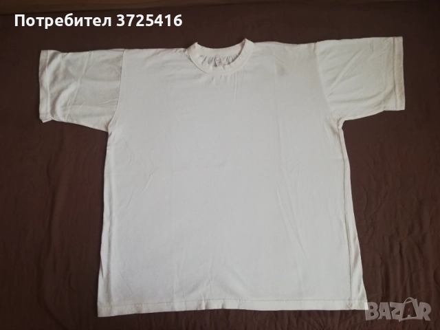 Мъжка нова бяла тениска, памучна, размер 50, снимка 2 - Тениски - 51954009