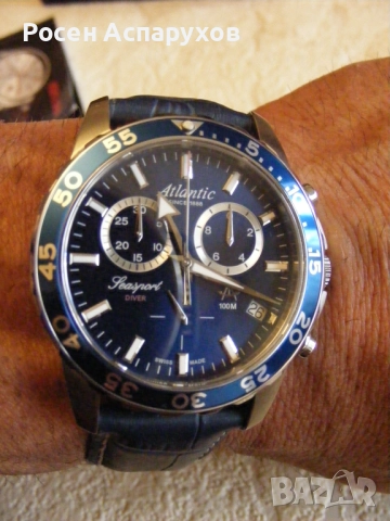 Atlantic Seasport Men Diver Chronograph 100 M., снимка 3 - Мъжки - 52563815