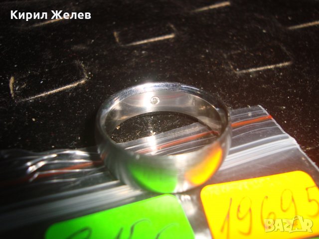 СТОМАНЕН ПРЪСТЕН с ОТВЪТРЕ ВГРАДЕН СКЪПОЦЕНЕН КАМЪК МНОГО ОРИГИНАЛЕН ТИП ХАЛКА 19695, снимка 6 - Пръстени - 32101929