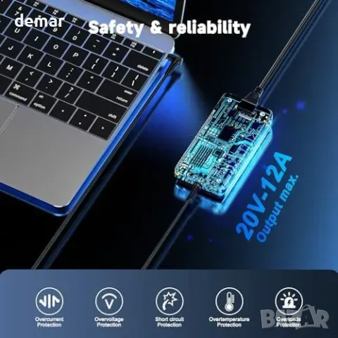 Зарядно 230 W за Asus ROG Zephyrus FX95 г/FX95D, 19,5 V, букса 6,0 × 3,7 мм, снимка 5 - Други стоки за дома - 56011821
