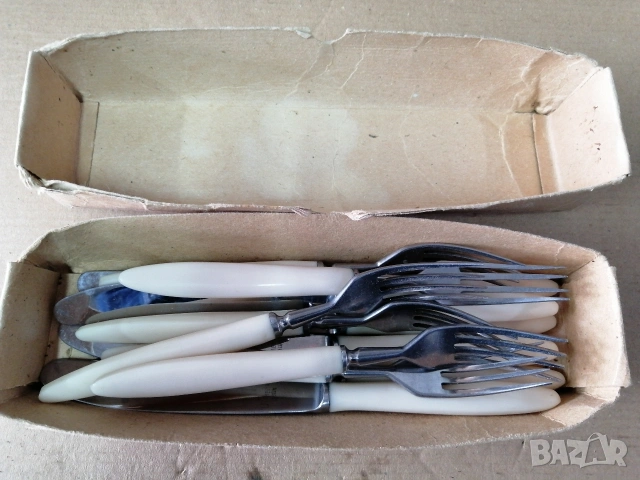 Комплект ножове и вилици от СССР , снимка 7 - Прибори за хранене, готвене и сервиране - 54362455