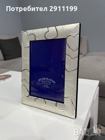 Нова посребрена фото рамка 5” х 7”, снимка 7 - Други - 53380405