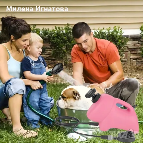 Преносим душ 8L за кучета, велосипеди и спортни принадлежности – без електрическо захранване, снимка 4 - За кучета - 55959762