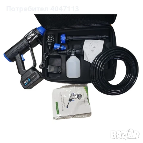 Акумулаторна водоструйка 48V – Пистолет за миене с LCD дисплей и 6 режима, снимка 6 - Други стоки за дома - 51074606