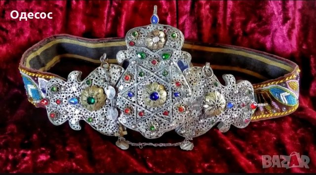 Уникални Възрожденски сребърни филигранни пафти със звездата на Давид, снимка 2 - Антикварни и старинни предмети - 30154204