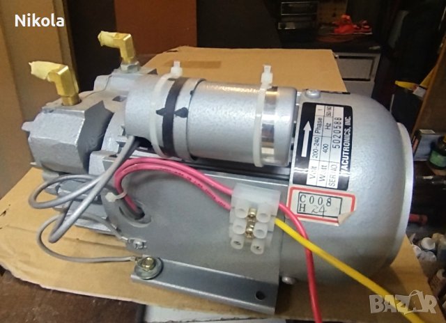 Вакуумна помпа 220V монофазна / vacutronics vacuum pump 1phase type DV - 5V, снимка 4 - Други машини и части - 42542014